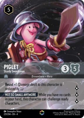Piglet - Sturdy Swordsman - Enchanted - LQ - Lorcana Player