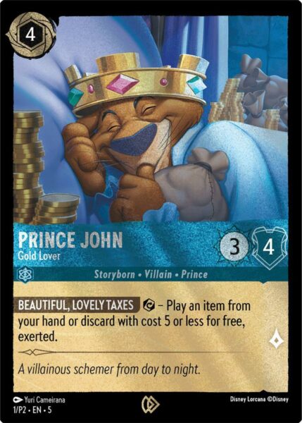 Prince John - Gold Lover - Villainous Art - Lorcana Player